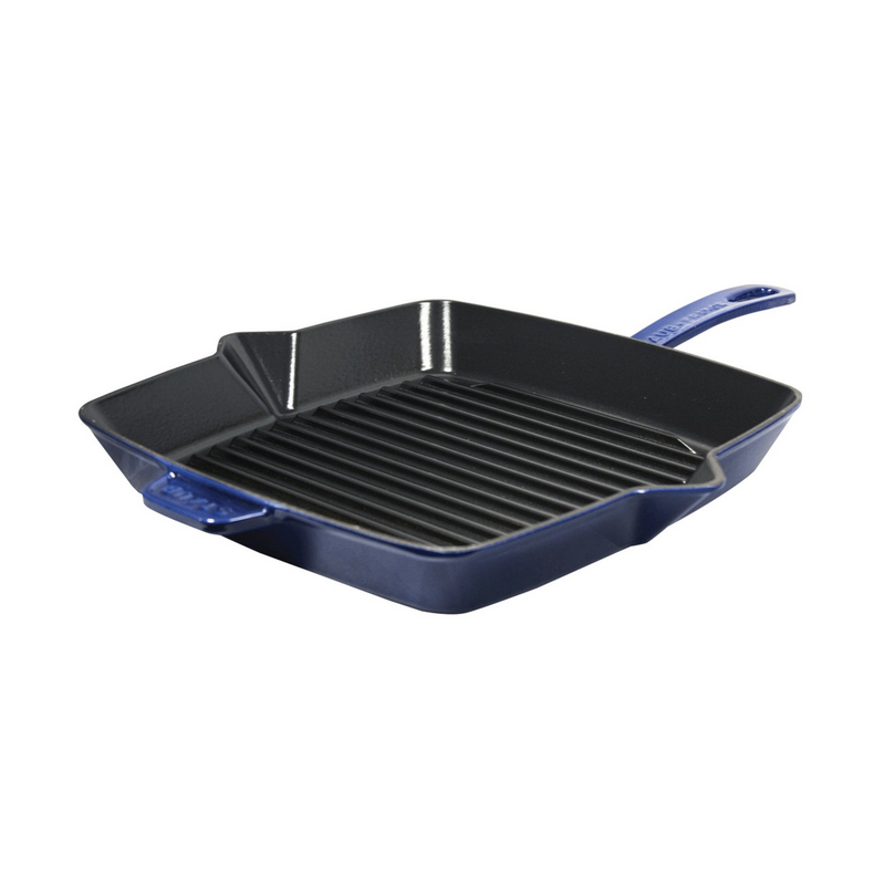 Staub Square 10" Dark Blue Grill Pan – Maison Cookware + Bakeware