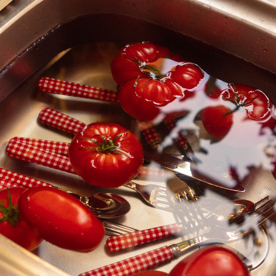 Sabre Vichy Gingham Tea Spoon - Red