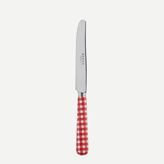 Sabre Vichy Gingham Breakfast Knife - Red