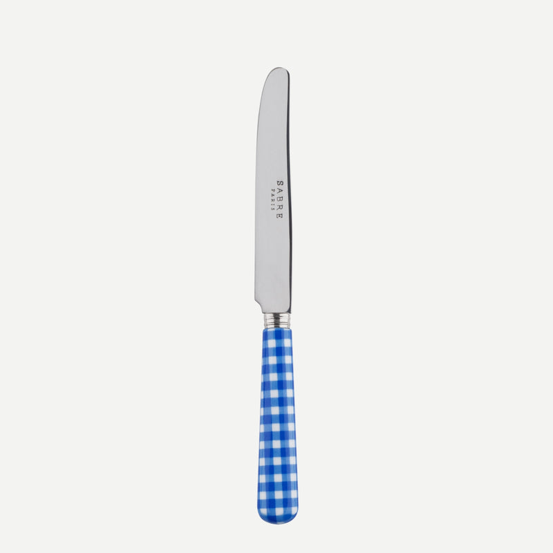 Sabre Vichy Gingham Breakfast Knife - Lapis Blue