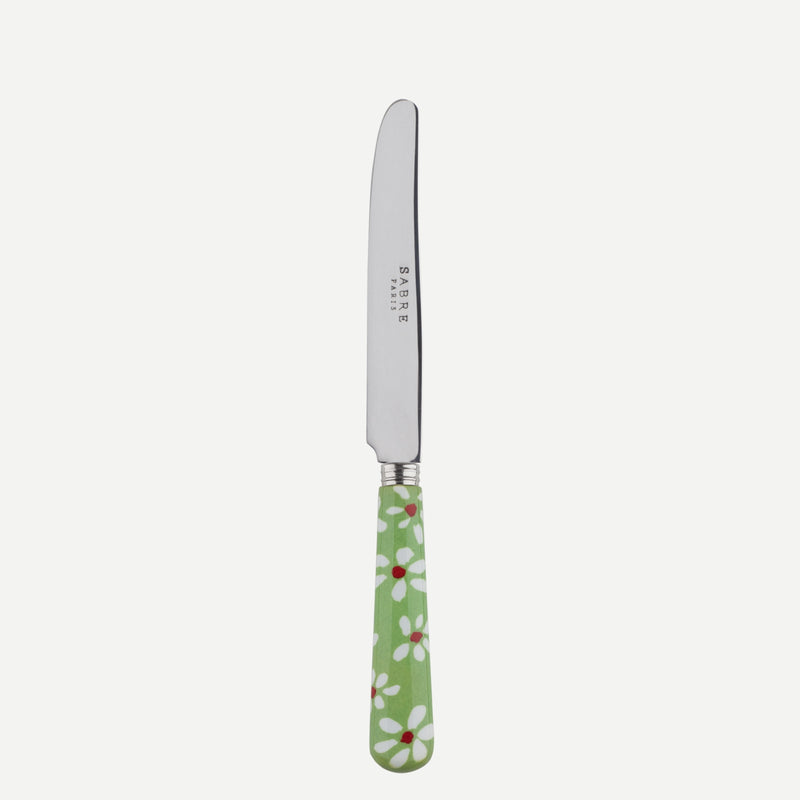 Sabre Marguerite Daisy Breakfast Knife - Green Garden