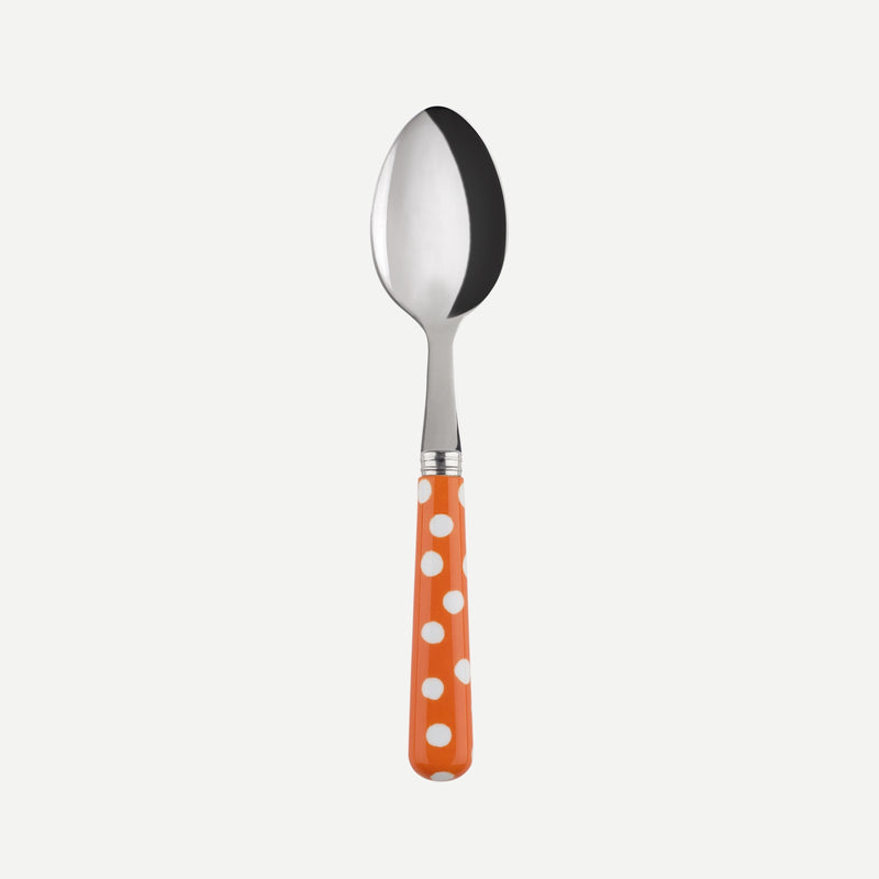 Sabre White Dots Tea Spoon - Orange