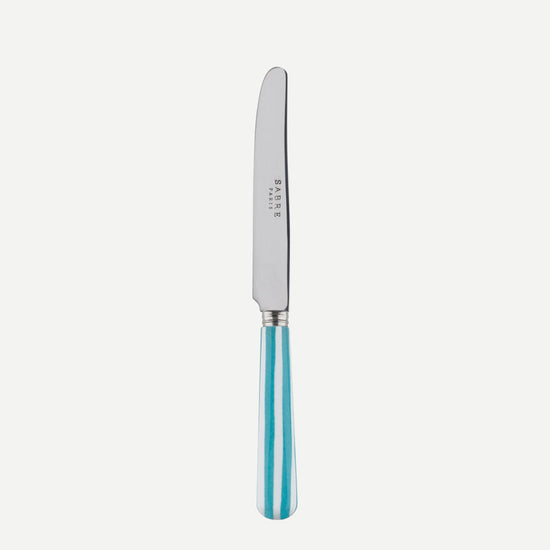 Sabre Stripe Transat Breakfast Knife - Turquoise