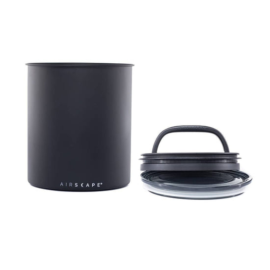 Airscape Coffee and Food Storage Canister - Medium 7 Can, Charcoal (Matte Black)