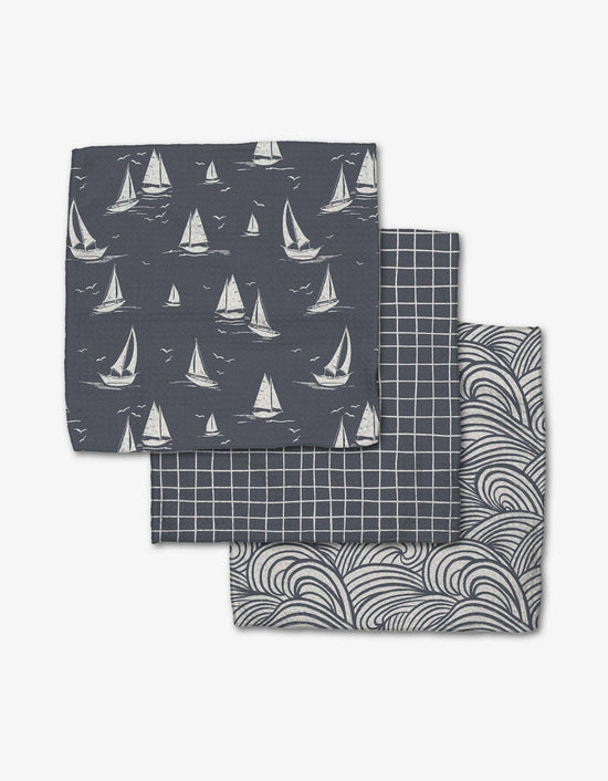 Geometry Coastal Day Dishcloth Set