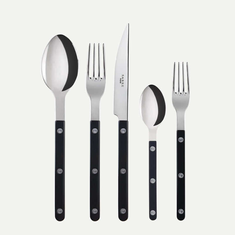 Sabre Bistrot Solid 5pc Place Setting - Black