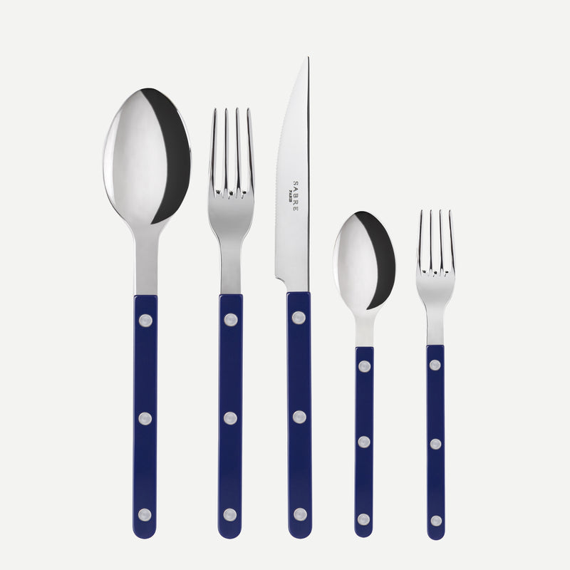 Sabre Bistrot Solid 5pc Place Setting - Navy Blue