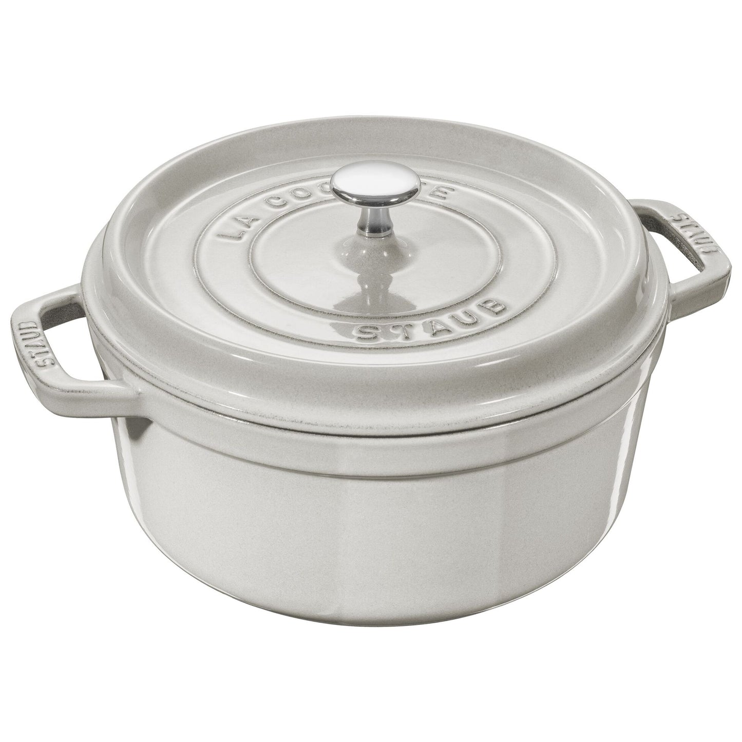 Staub Round 3.8L / 4-Qt White Truffle Cocotte