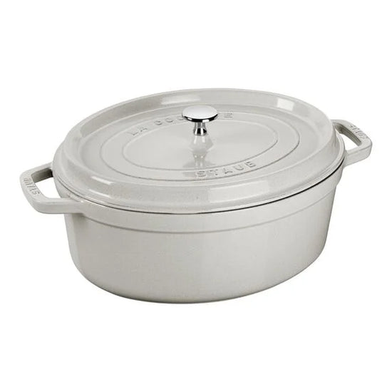 Staub Oval 5.5L / 5.8-Qt White Truffle Cocotte