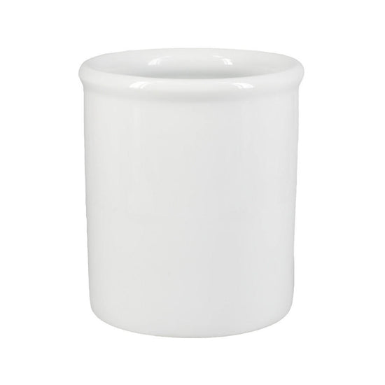 Utensil Holder 6.75" White Ceramic