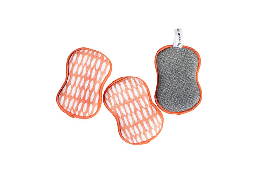 RE:Usable Sponge Set of 3 - Beans in Coral