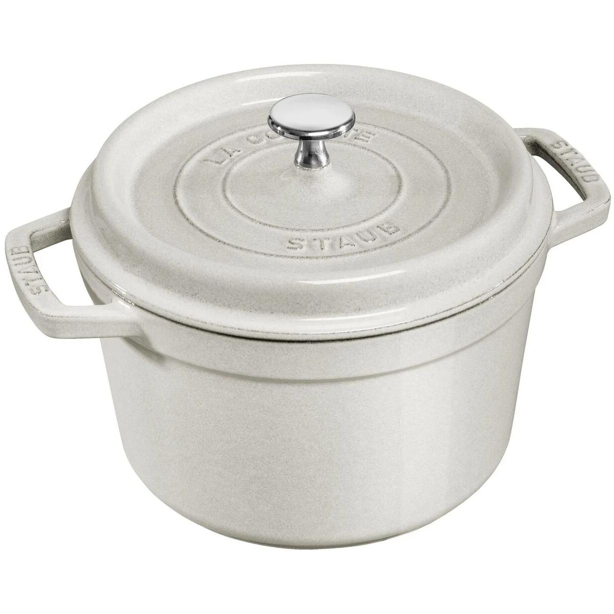 Staub High Cocotte 4.7L White Truffle