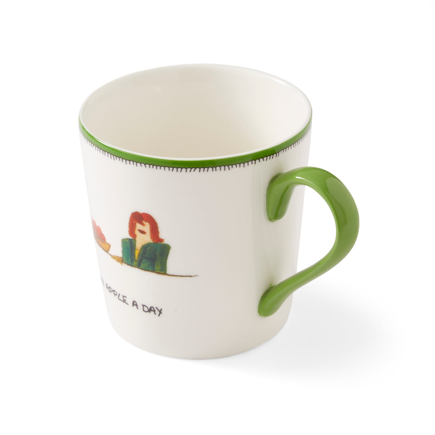 Portmeirion Kit Kemp Doodles Mug 12oz - An Apple A Day