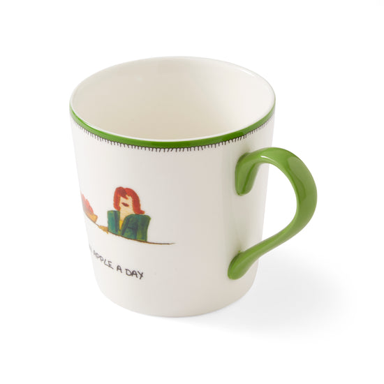 Portmeirion Kit Kemp Doodles Mug 12oz - An Apple A Day