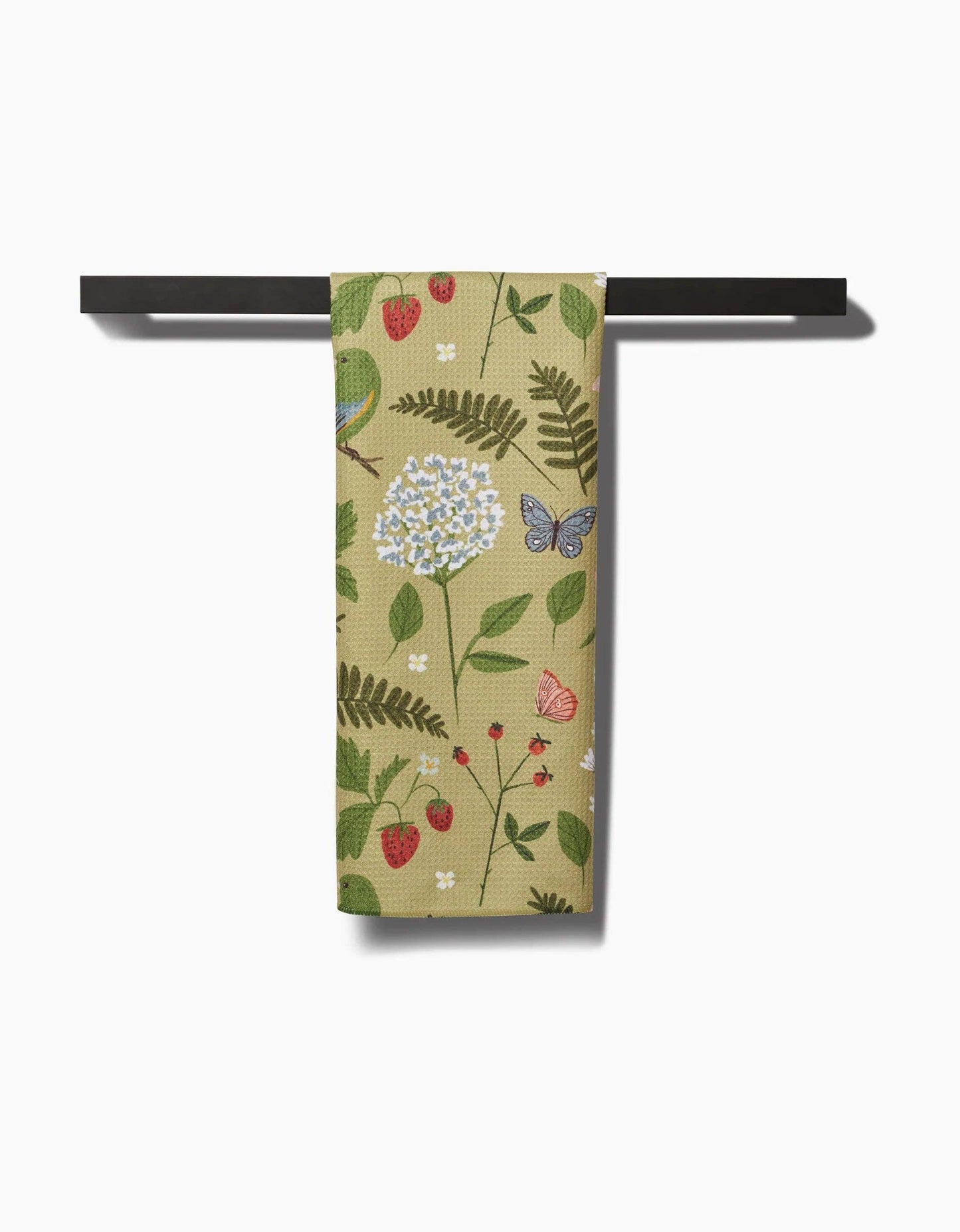 Geometry Good Green Earth Tea Towel