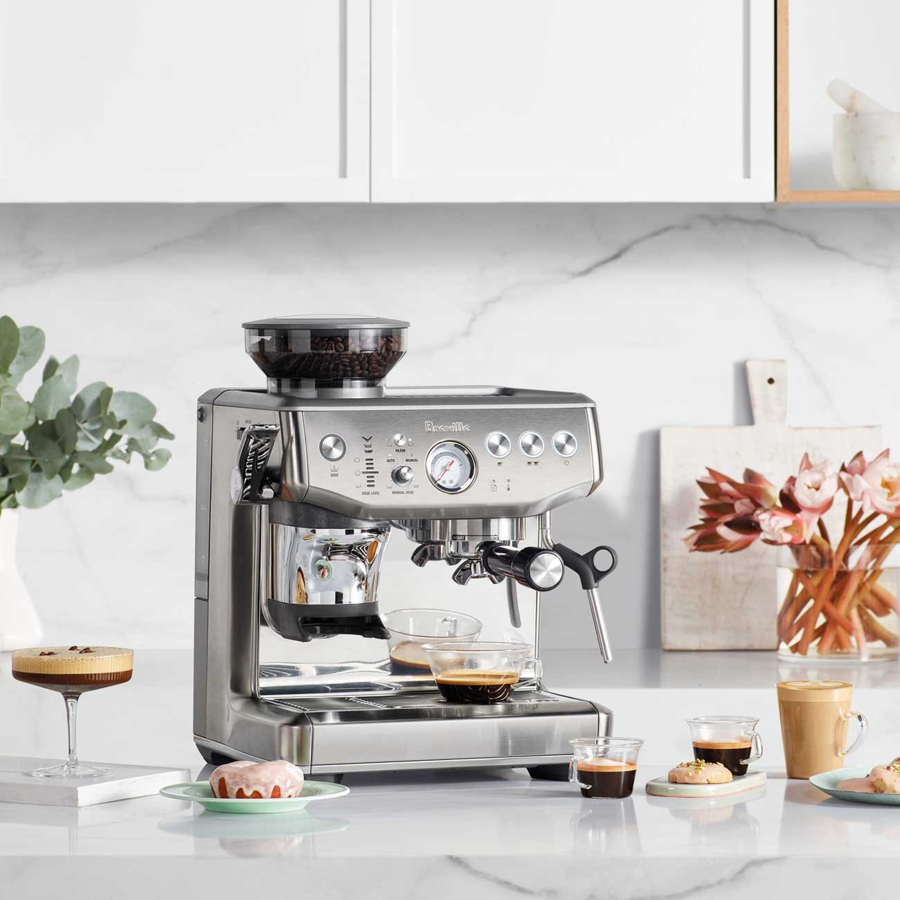 Breville Barista Express Impress - Damson Blue