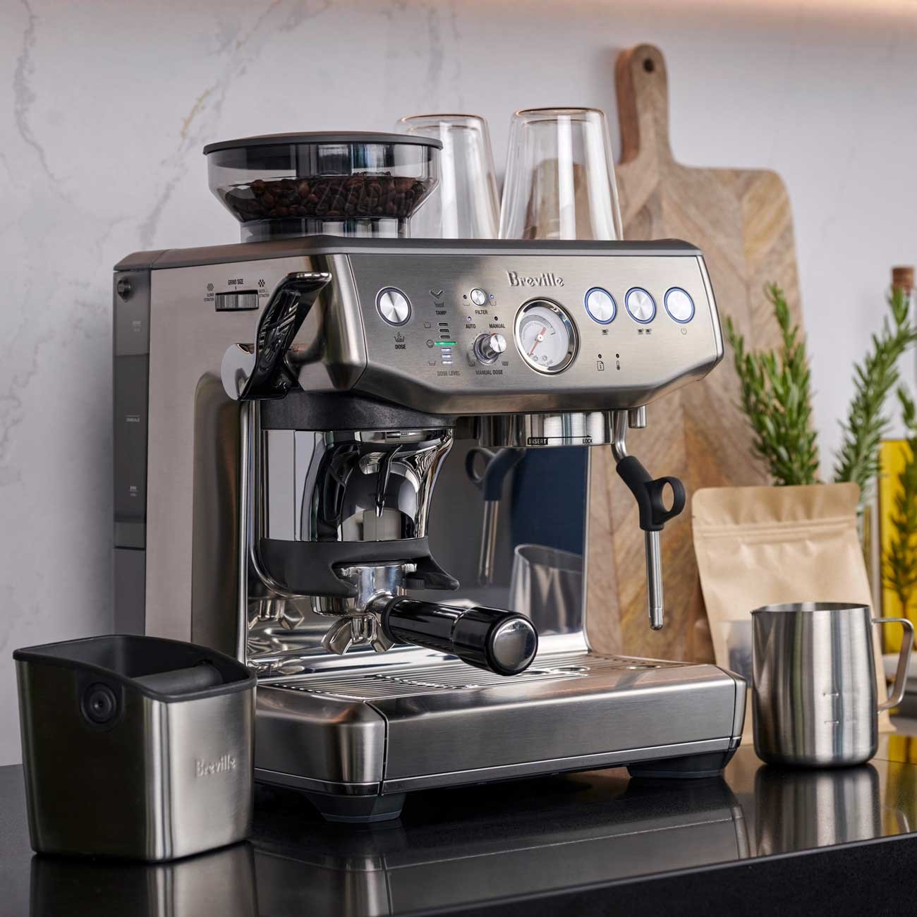 Breville Barista Express Impress - Damson Blue