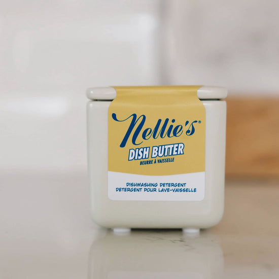 Nellie's Dish Butter in Ceramic Pot - White