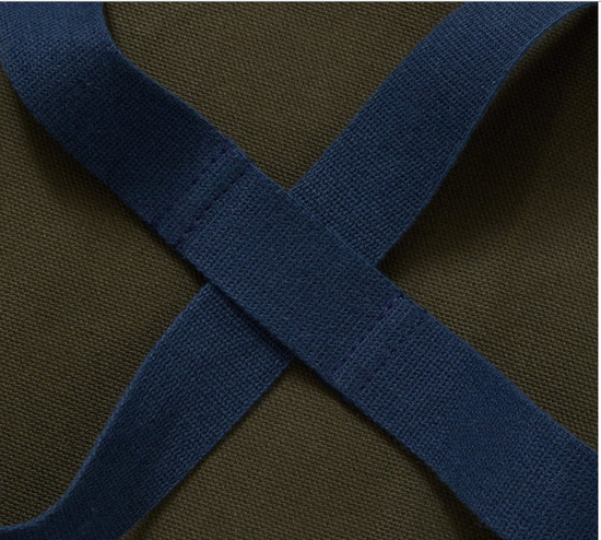 Hedley & Bennett The All Day Crossback Apron - Olive Green Navy Straps