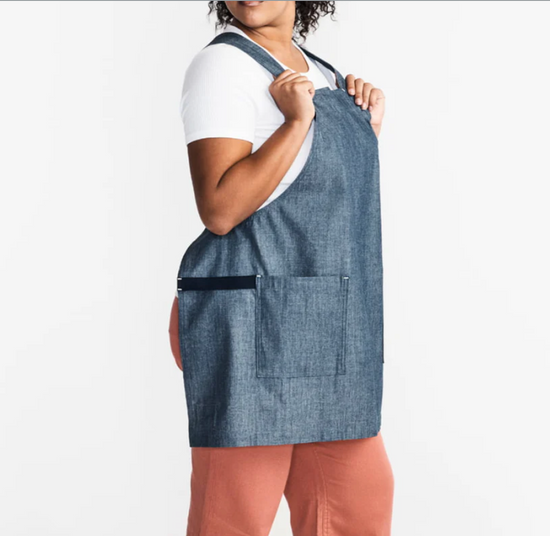 Hedley & Bennett The Smock Apron - Blue Salt Chambray