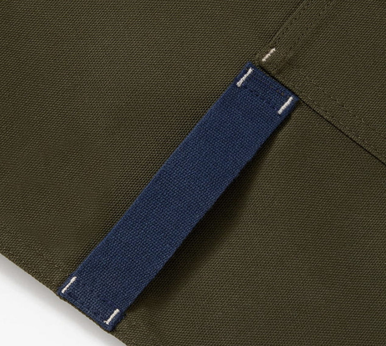 Hedley & Bennett The Essential Apron - Olive Green Navy Straps