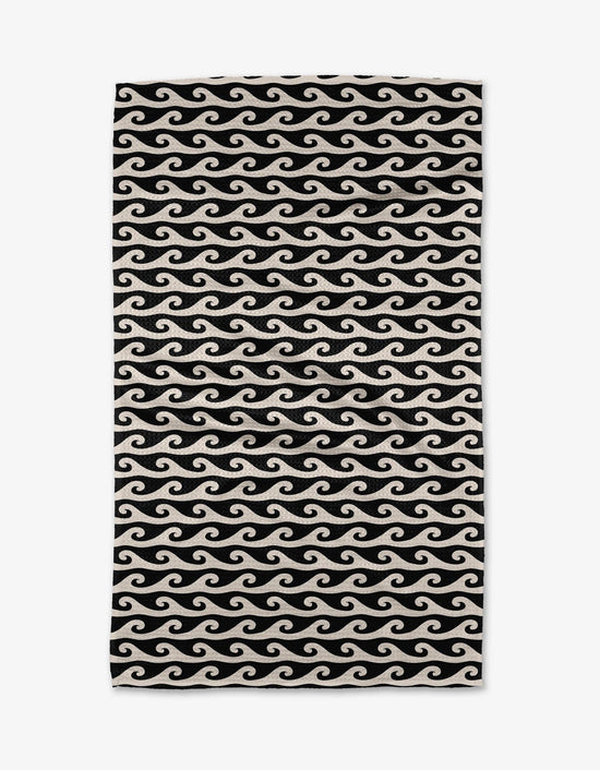 Geometry Rolling Waves Tea Towel