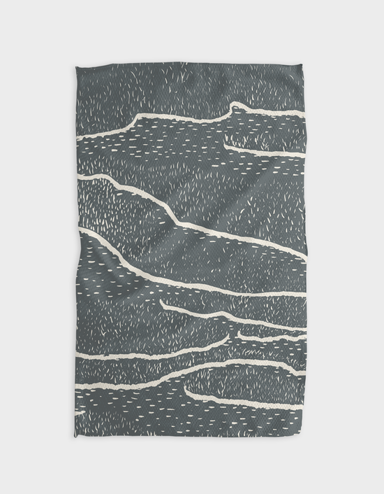 Geometry Wetlands Midnight Tea Towel