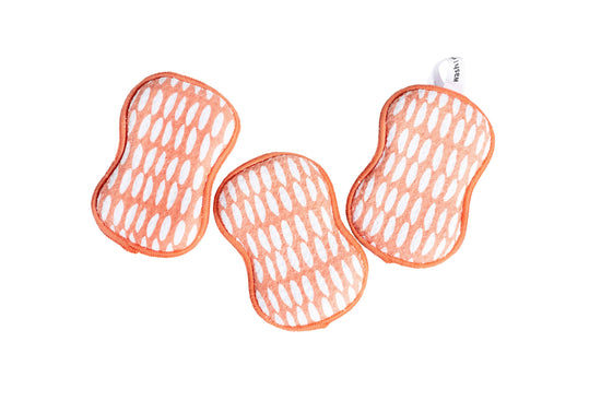 RE:Usable Sponge Set of 3 - Beans in Coral