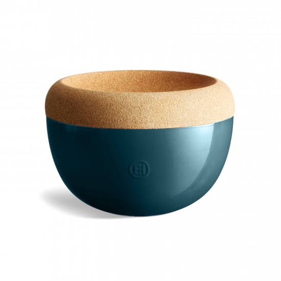 Emile Henry Deep Storage Bowl w Cork Lid - Feu Doux