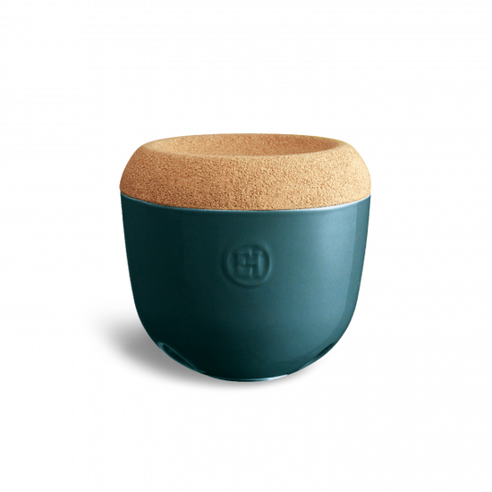 Emile Henry Garlic Pot w Cork Lid - Feu Doux