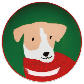 Holiday Hounds Appetizer Plates Set/4