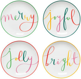 Merry Everything Appetizer Plates Set/4