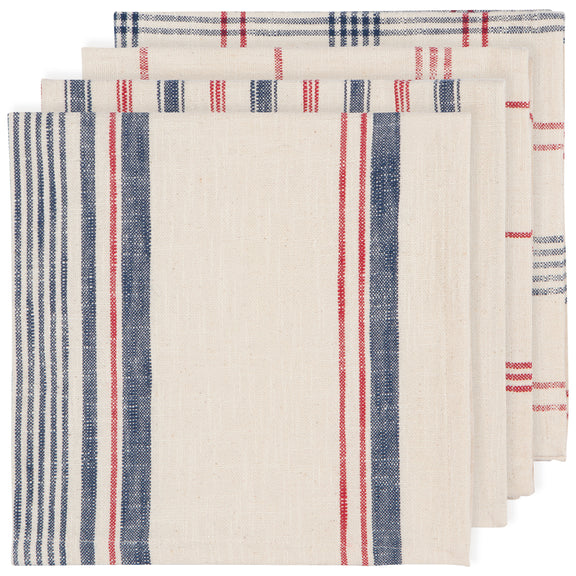 Napkin Set/4 - Heirloom - French Stripes Bastien