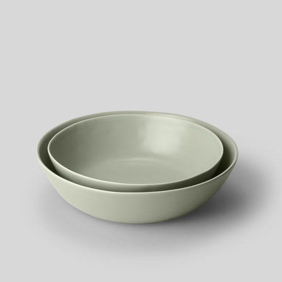 Fable The Low Serving Bowls 2pc - Beachgrass Green