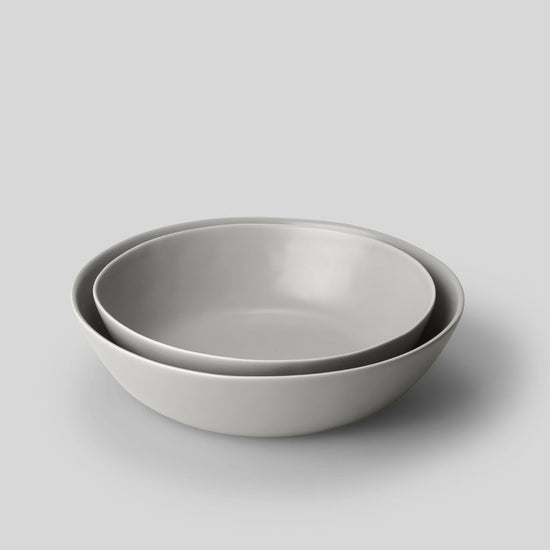 Fable The Low Serving Bowls 2pc - Dove Grey