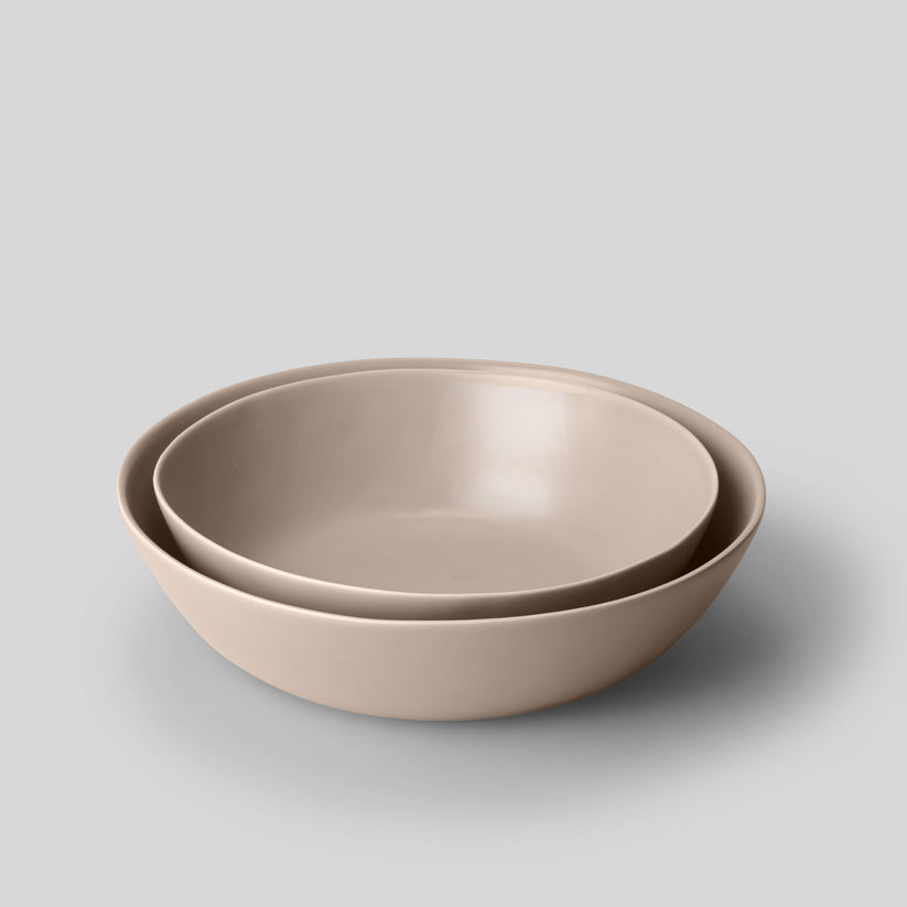 Fable The Low Serving Bowls 2pc - Desert Taupe