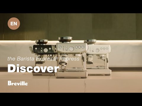 Load and play video in Gallery viewer, Breville Barista Express Impress - Damson Blue
