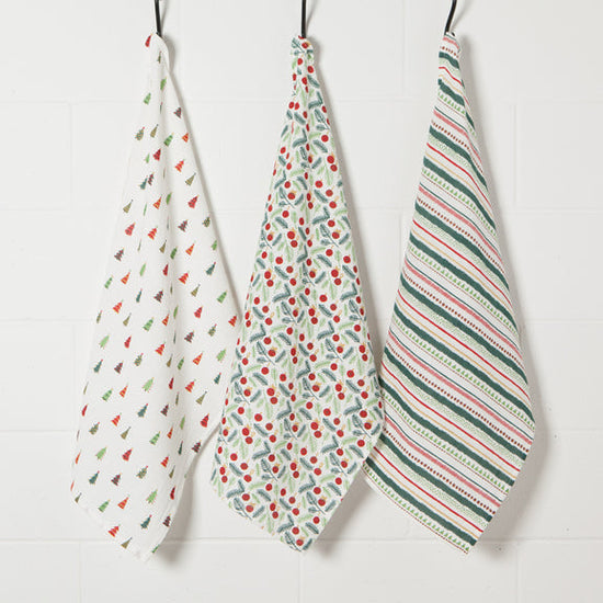 Floursack Dishtowel Set/3 - Merry & Bright