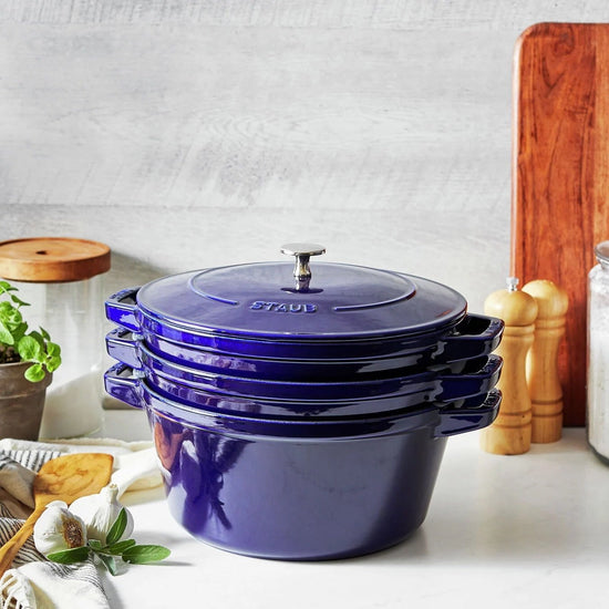 Staub 4pc Stackable Set - Blue