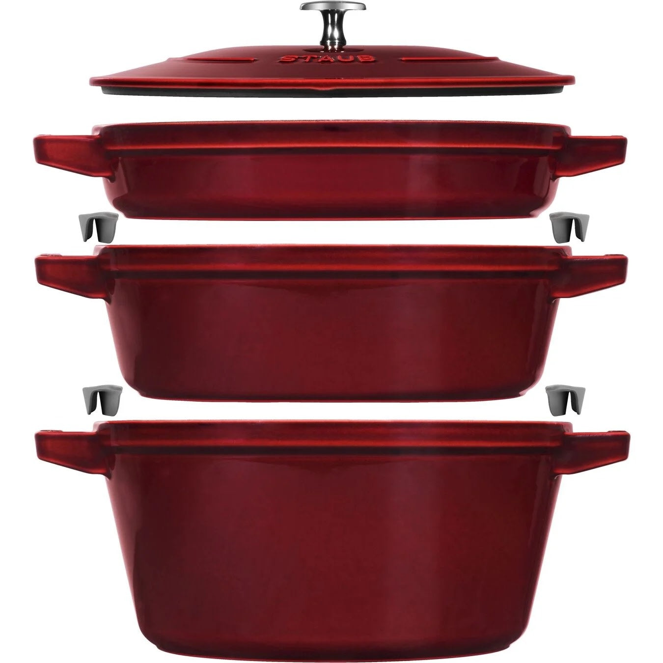 Staub 4pc Stackable Set - Grenadine