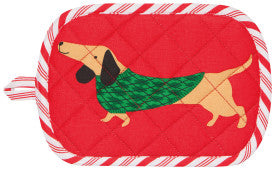 Holiday Hounds Shaped Potholder