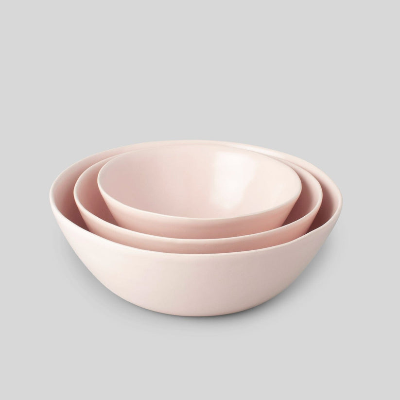 Fable The Nested Serving Bowls 3pc - Blush Pink