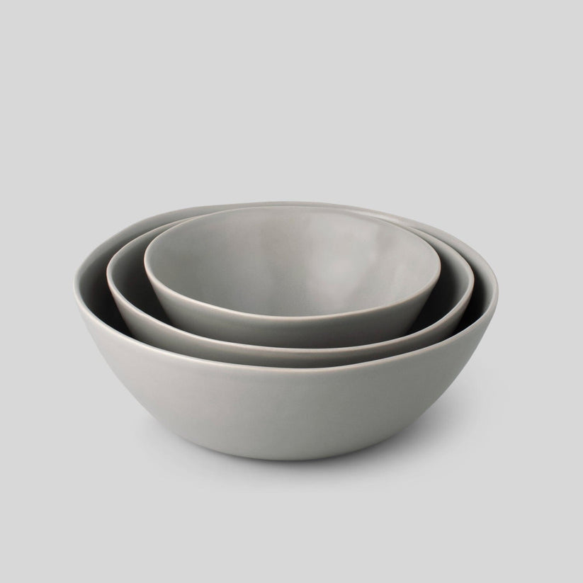 Fable The Nested Serving Bowls 3pc - Dove Grey