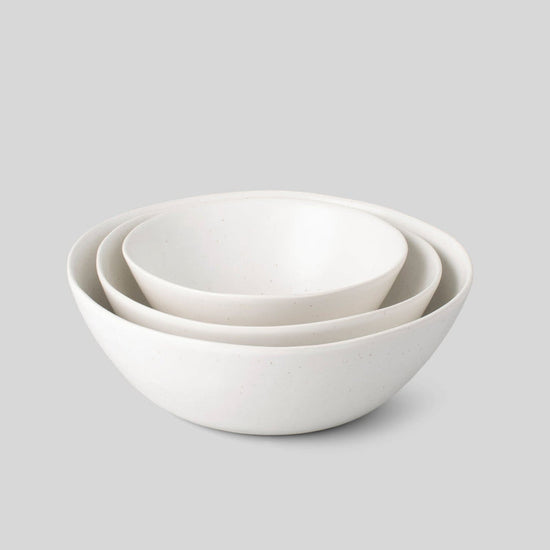 Fable The Nested Serving Bowls 3pc - Speckled White