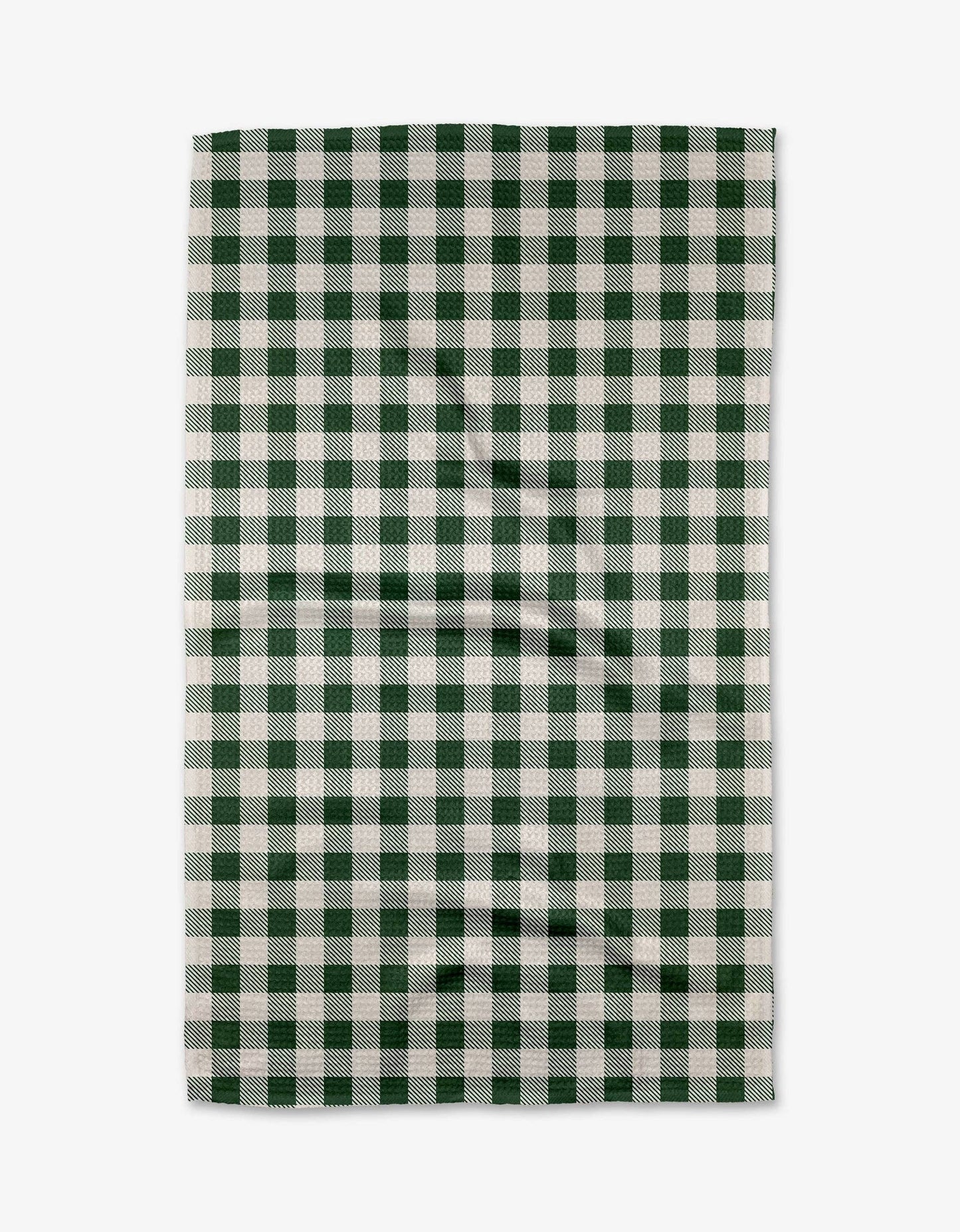 Geometry Christmas Gingham Tea Towel