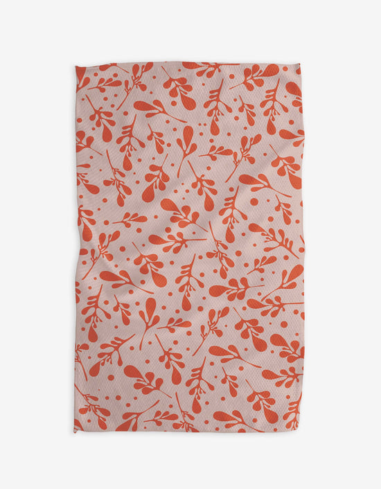 Geometry Kitchen Tea Towel - Raking Red