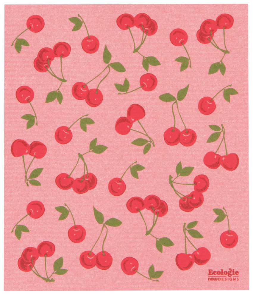 Swedish Sponge Towel Cherries  (10" x 12")