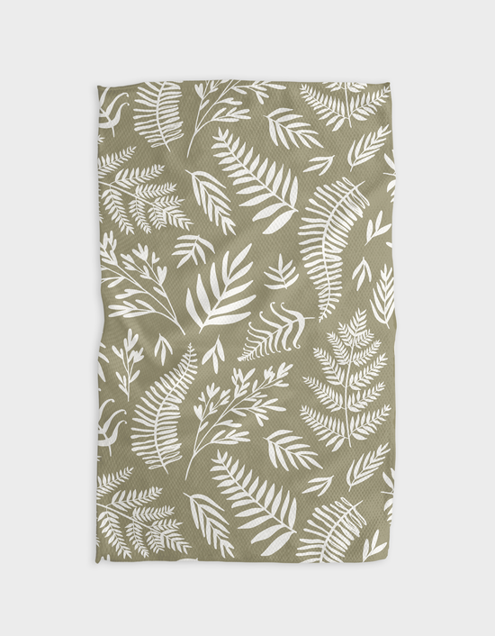 Geometry Kitchen Tea Towel - Olive