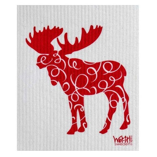 Swedish Wet Cloth Red Moose