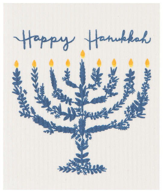 Happy Hanukkah - Swedish Dishcloth